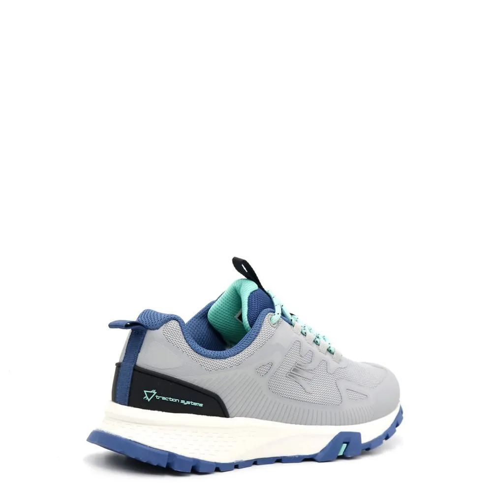 ZAPATILLAS DEPORTIVAS PARA MUJER APOLO AD2218 GRIS CON AZUL