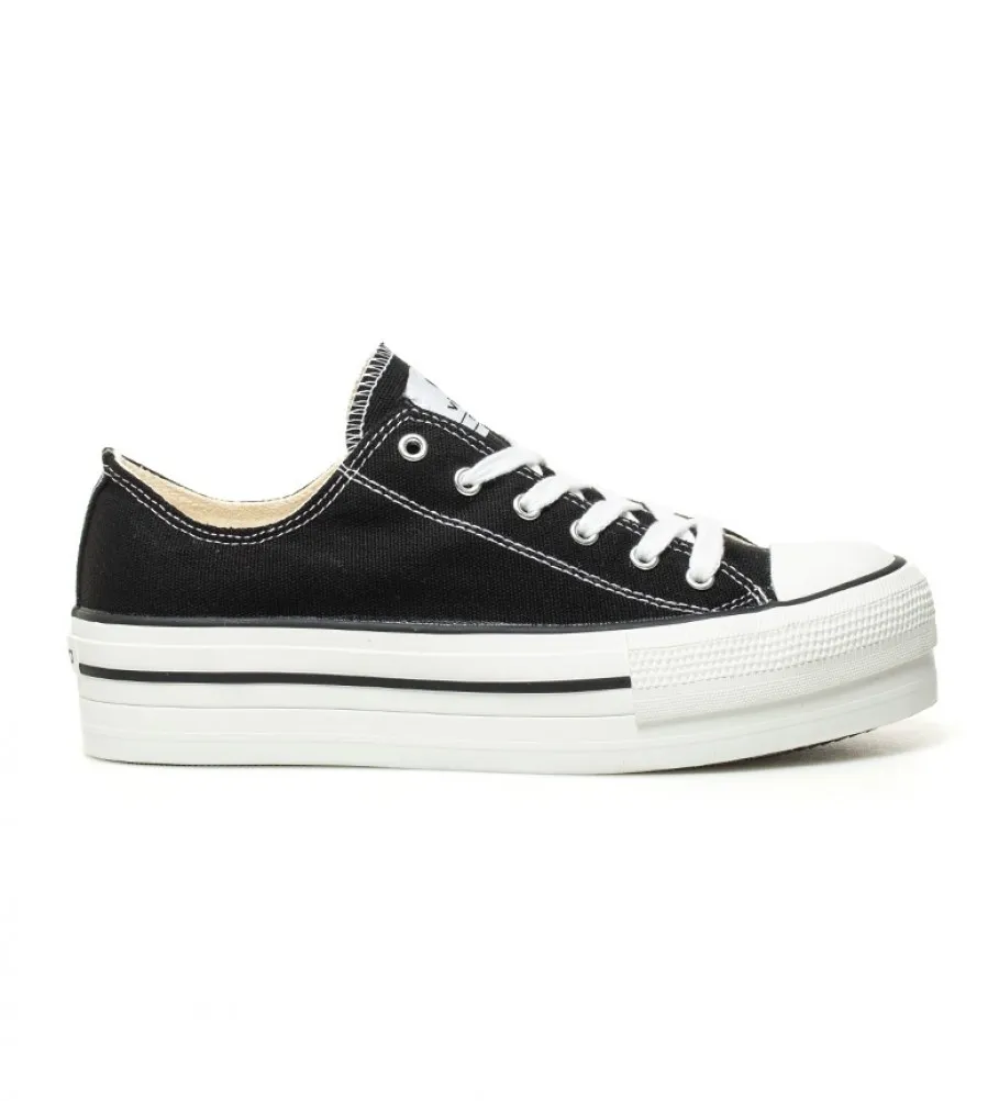 ZAPATILLAS ESTILO BASKET NEGRO ALTURA PLATAFORMA: 4 CM