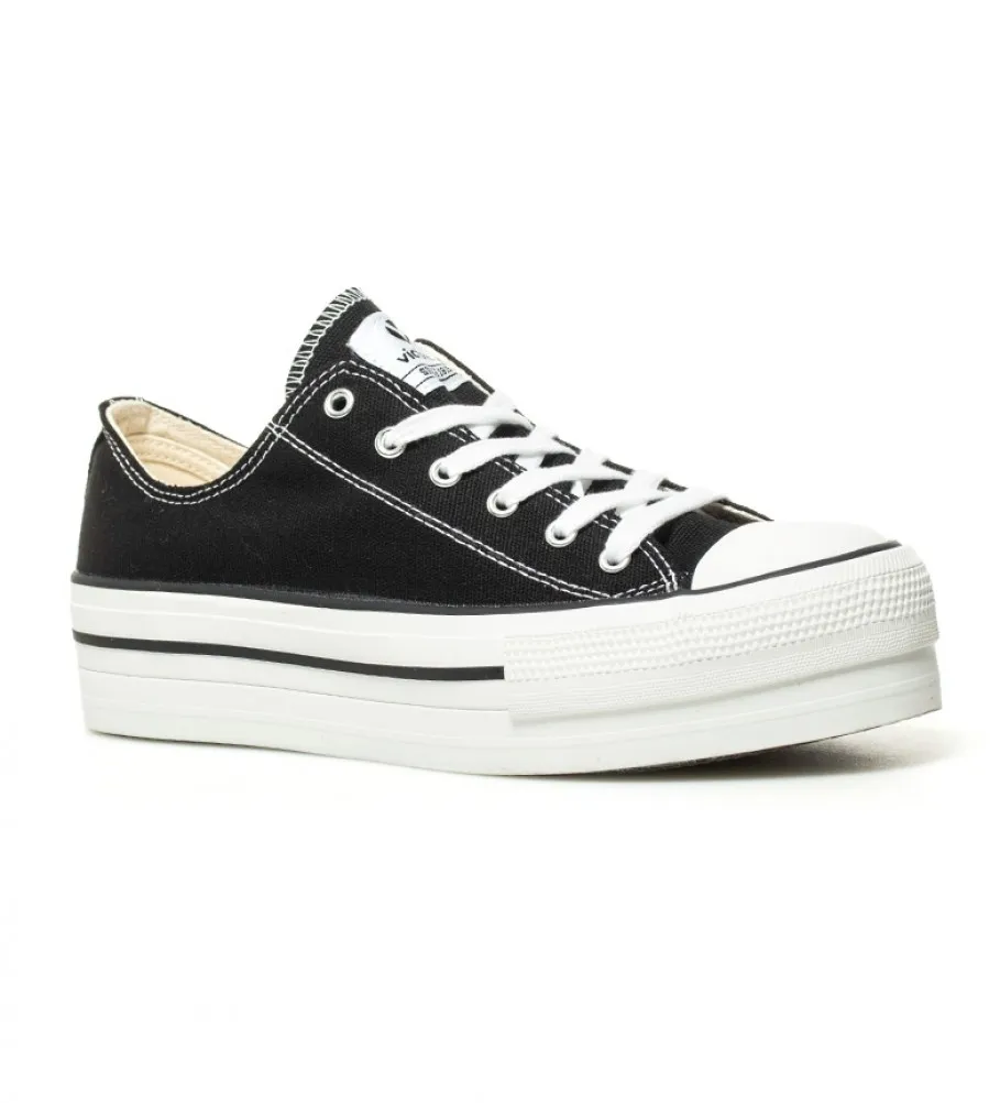 ZAPATILLAS ESTILO BASKET NEGRO ALTURA PLATAFORMA: 4 CM
