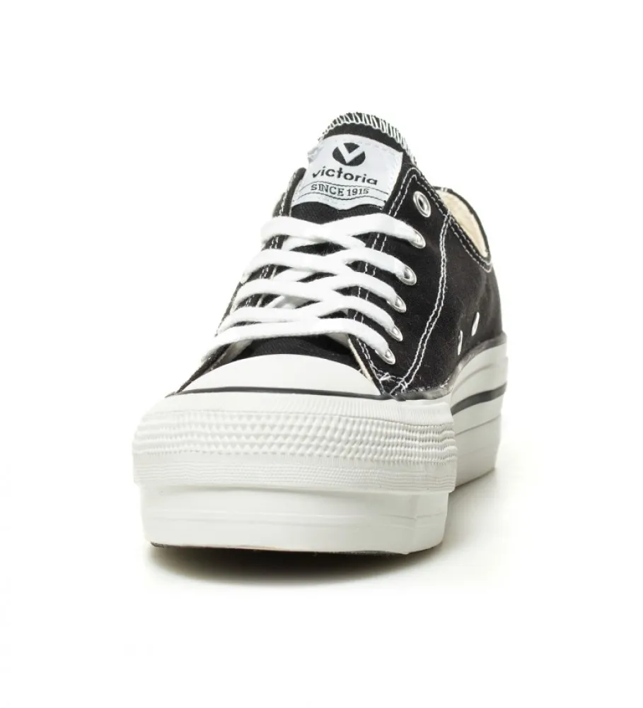 ZAPATILLAS ESTILO BASKET NEGRO ALTURA PLATAFORMA: 4 CM
