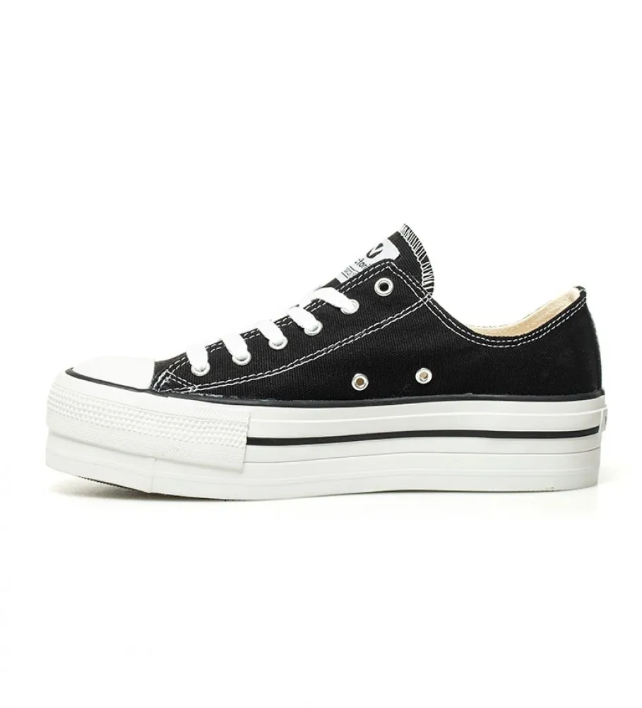 ZAPATILLAS ESTILO BASKET NEGRO ALTURA PLATAFORMA: 4 CM
