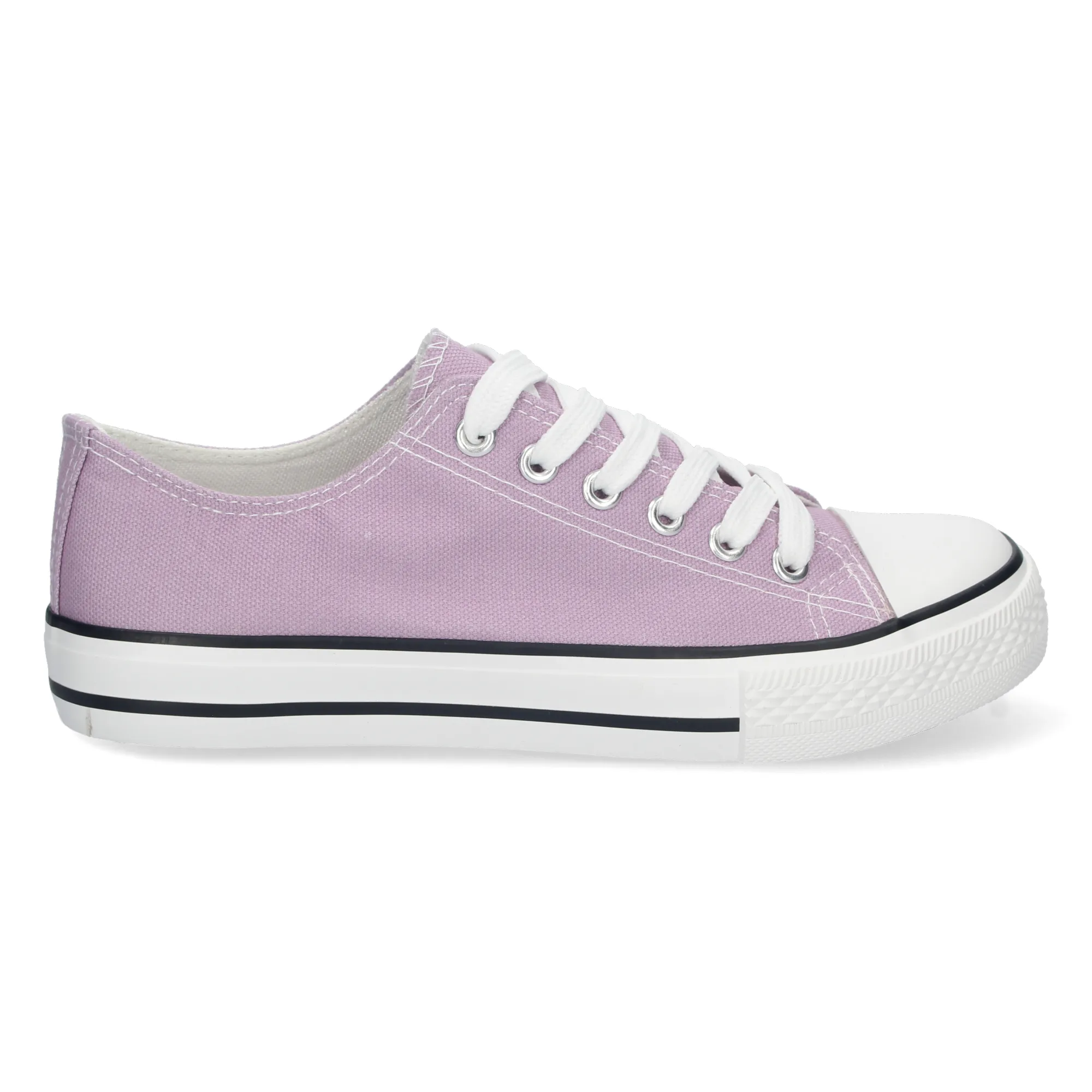 ZAPATILLAS PLANAS CóMODAS ESTILO BAMBA LONA MUJER LILA FG2913