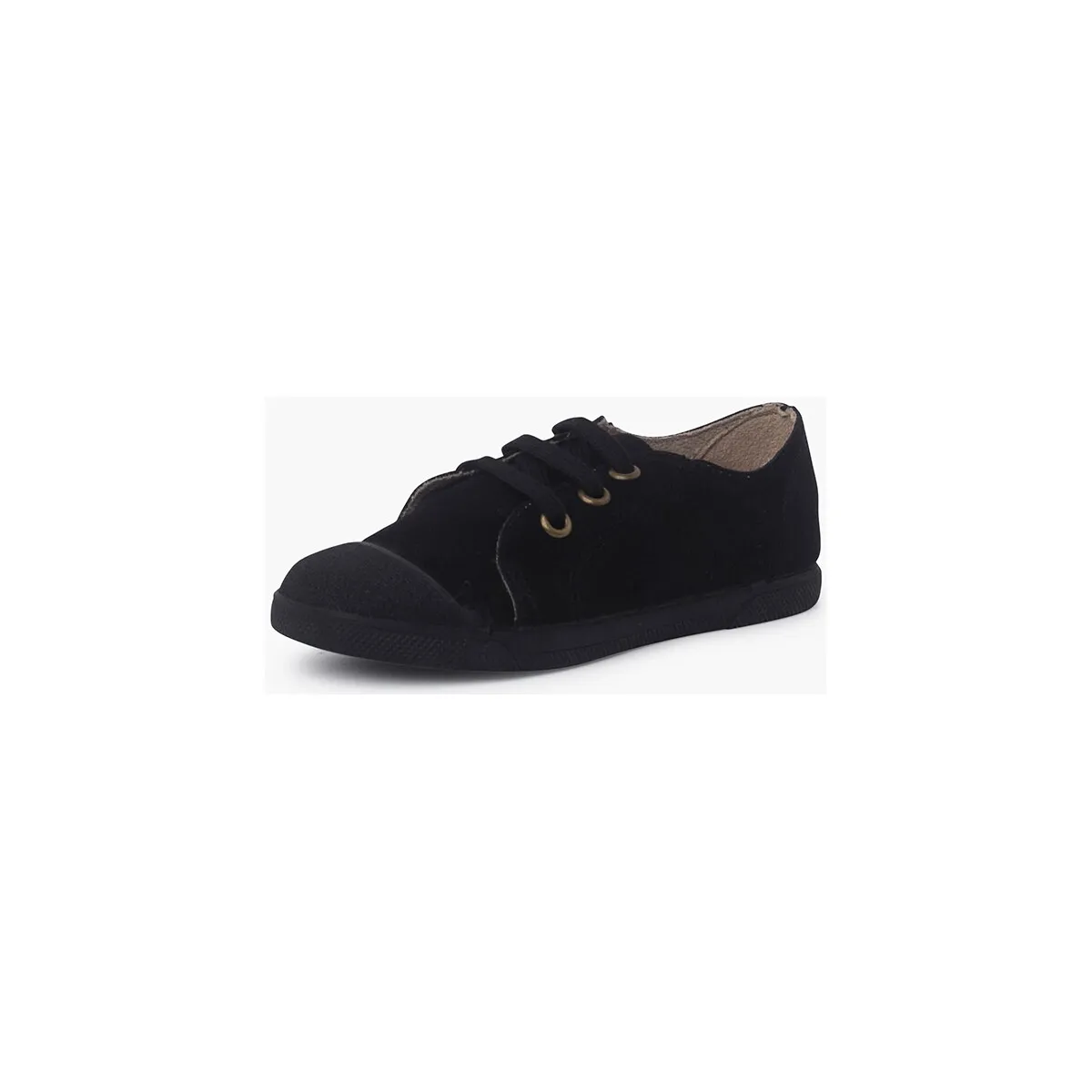 zapatillas serraje puntera de goma y cordones