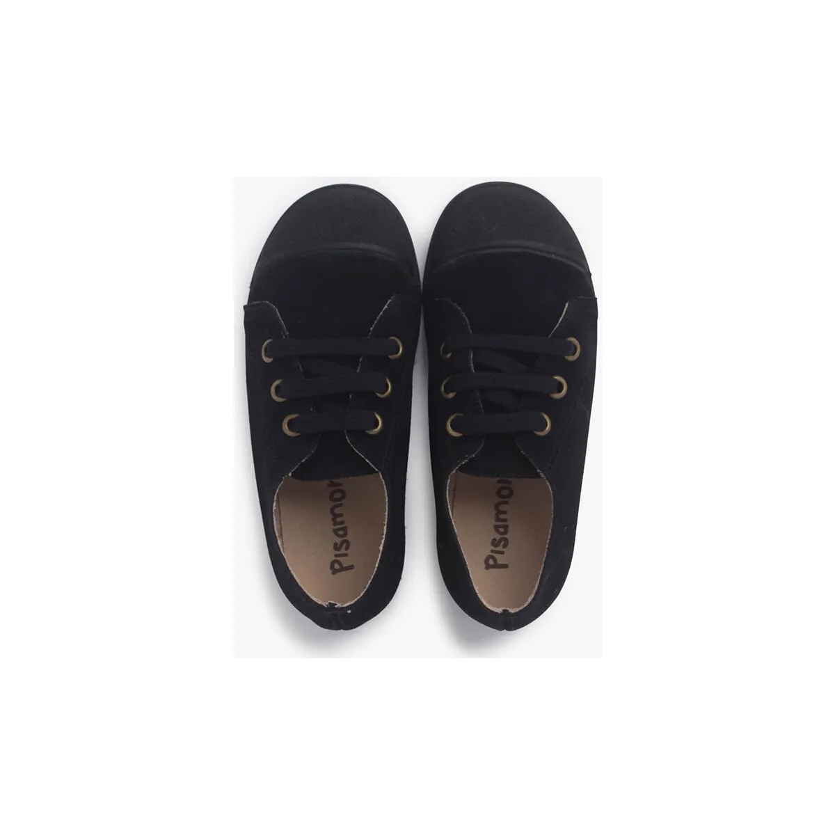 zapatillas serraje puntera de goma y cordones