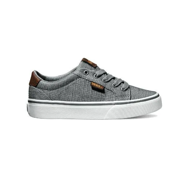 Zapatillas VANS Skate Niño Bishop (Textile) Gray/Potting Soil Mod. VN000NLWHWU Gris clara detalles  piel