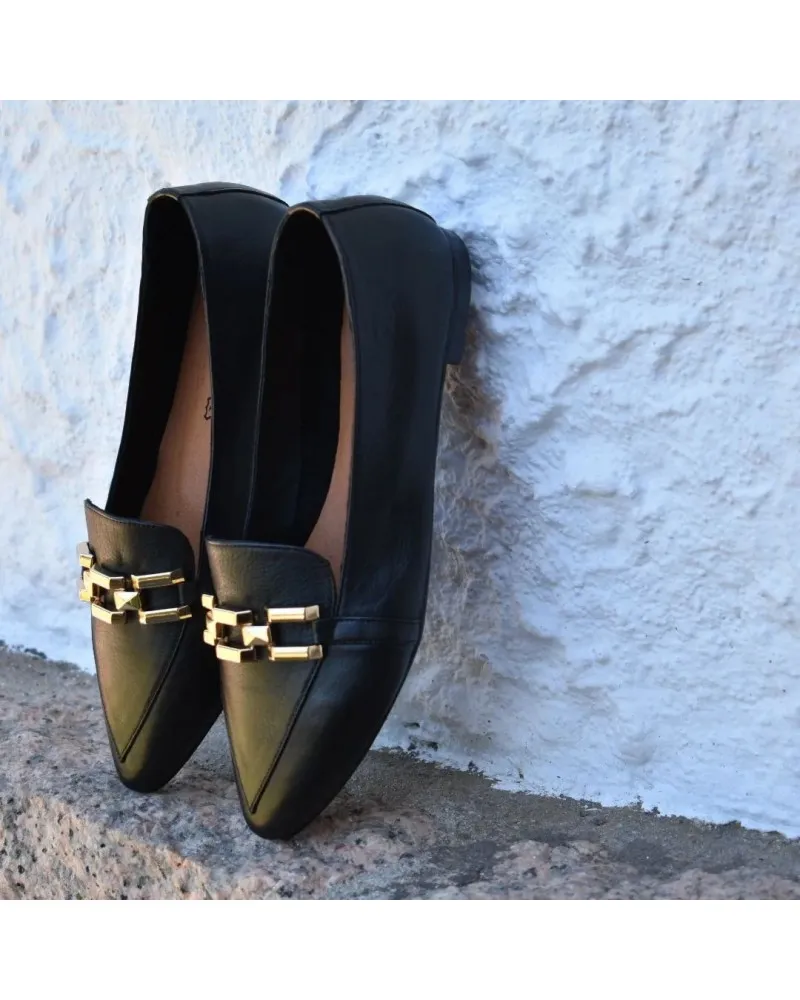 Zapato mocasín CADENA top3shoes 22737 negro