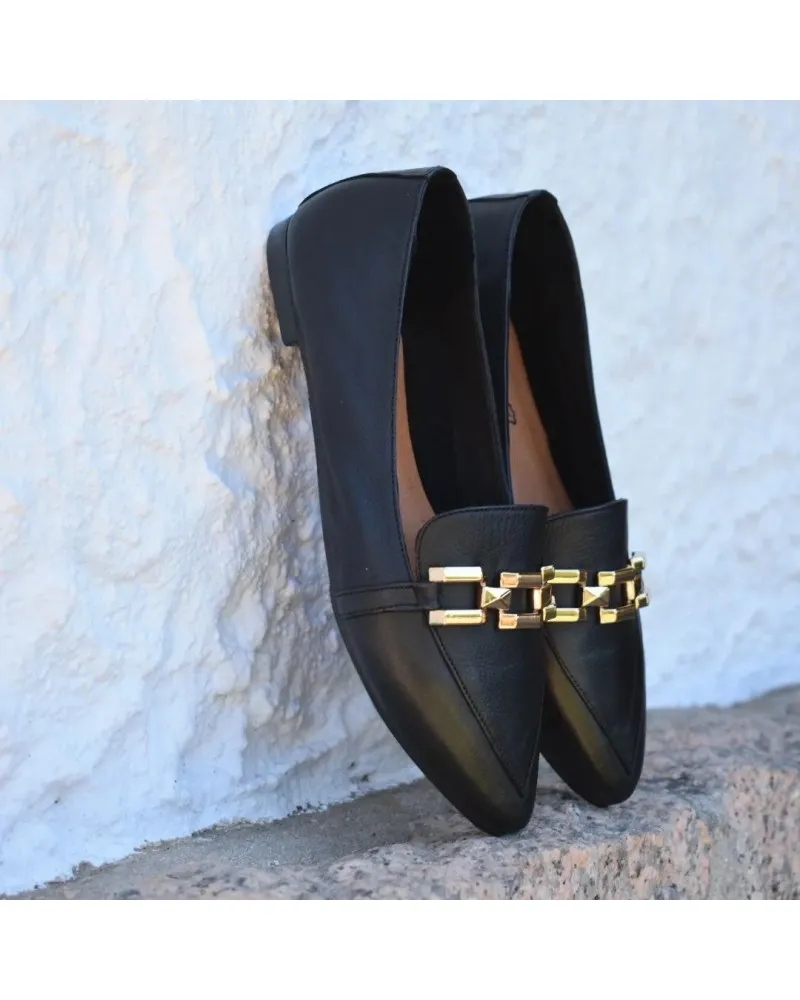 Zapato mocasín CADENA top3shoes 22737 negro