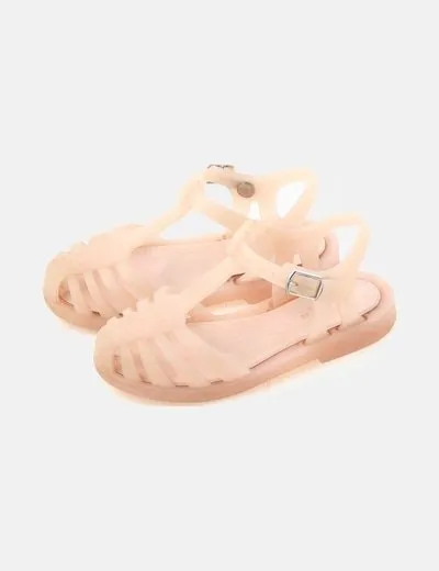 Zara Chancla rosa goma