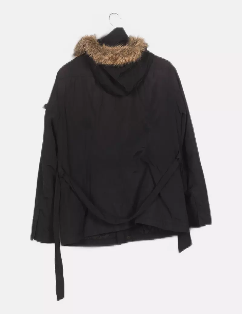Zara Trenca con capucha azul marina