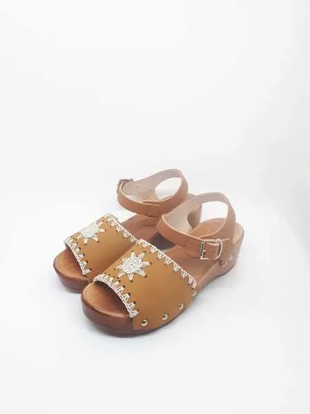 zueco confetti, nobuck cuero