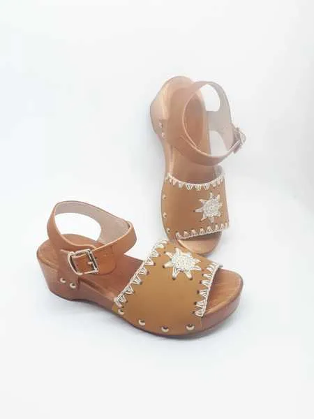 zueco confetti, nobuck cuero