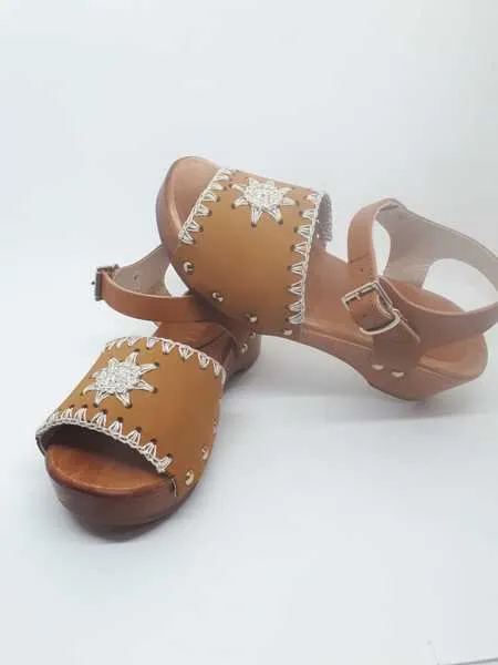 zueco confetti, nobuck cuero