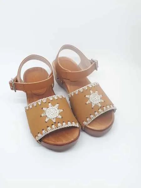 zueco confetti, nobuck cuero